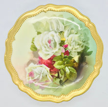Load image into Gallery viewer, Pretty in Pink:Hand Painted Oscar & Edgar Gutherz Royal Austria 6 Inch Gloire de Dijon Plate