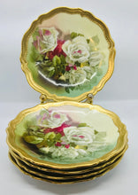 Load image into Gallery viewer, Pretty in Pink:Hand Painted Oscar & Edgar Gutherz Royal Austria 6 Inch Gloire de Dijon Plate