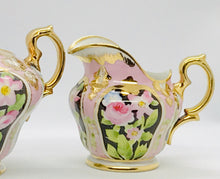 Load image into Gallery viewer, Pretty in Pink-Stunning Nippon Gold Moriage Hand Painted Creamer and Sugar Bowl