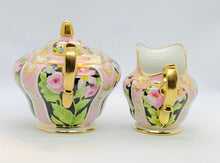 Load image into Gallery viewer, Pretty in Pink-Stunning Nippon Gold Moriage Hand Painted Creamer and Sugar Bowl
