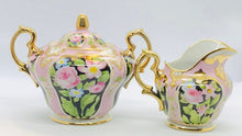 Load image into Gallery viewer, Pretty in Pink-Stunning Nippon Gold Moriage Hand Painted Creamer and Sugar Bowl