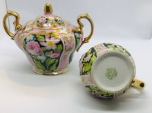 Load image into Gallery viewer, Pretty in Pink-Stunning Nippon Gold Moriage Hand Painted Creamer and Sugar Bowl