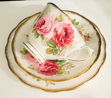 Load image into Gallery viewer, Pretty in Pink-Royal Albert American Beauty Teacup Saucer and Luncheon Plate