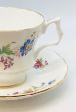 Load image into Gallery viewer, Pretty in Pink-Beautiful Royal Windsor Floral and White Teacup and Saucer