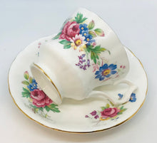 Load image into Gallery viewer, Pretty in Pink-Beautiful Royal Windsor Floral and White Teacup and Saucer