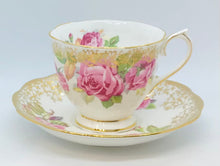 Load image into Gallery viewer, Pretty in Pink-Royal Albert Pink Roses and Gold Teacup and Saucer