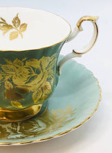 Load image into Gallery viewer, Royal Albert Gold Roses on Green