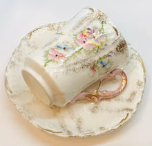 Load image into Gallery viewer, Pretty in Pink-Delicate Porcelain Demitasse Cup and Saucer