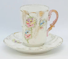 Load image into Gallery viewer, Pretty in Pink-Delicate Porcelain Demitasse Cup and Saucer
