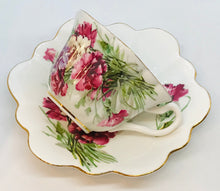 Load image into Gallery viewer, Pretty In Pink-Floral Bone China Teacup and Saucer England