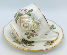 Load image into Gallery viewer, Pretty in Pink-Beautiful Rosina White Roses Teacup and Saucer