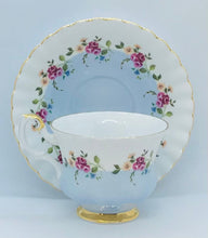 Load image into Gallery viewer, Pretty in Pink-Royal Albert Blue Floral Teacup and Saucer