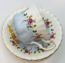 Load image into Gallery viewer, Pretty in Pink-Royal Albert Blue Floral Teacup and Saucer