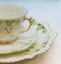 Load image into Gallery viewer, Pretty in Pink-Beautiful Antique MZ Austria Green and White Trio
