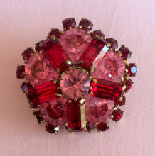 Load image into Gallery viewer, Pretty in Pink-And Red-Gorgeous Vintage Brooch