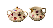 Load image into Gallery viewer, Iridescent Hand Decorated Creamer &amp; Sugar Bowl England
