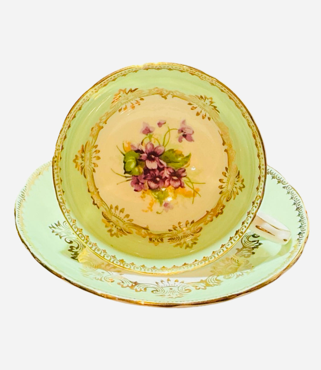 Westbrook England Violets on Green
