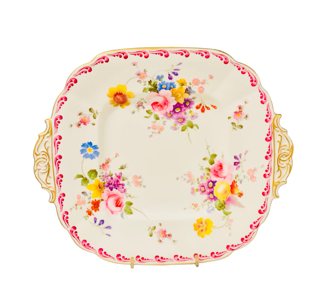 Derby Posies Cake Plate