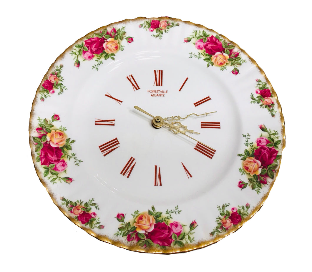 Royal Albert Old Country Roses Wall Clock