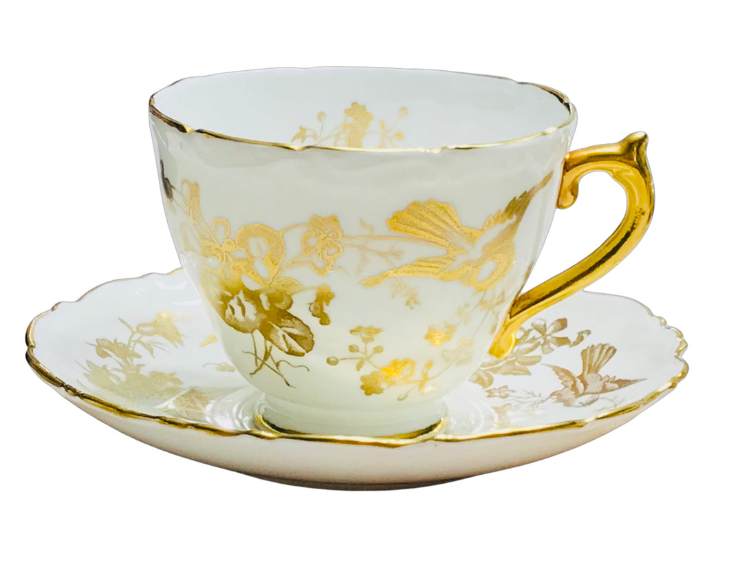 USED FOR MAGAZINE SHOOT: Coalport Gold With Birds