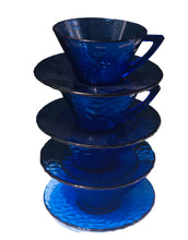 Load image into Gallery viewer, Cobalt Blue Arcoroc Set of 4
