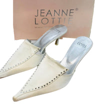 Load image into Gallery viewer, Jeanne Lottie Vintage White Mules European Size 40
