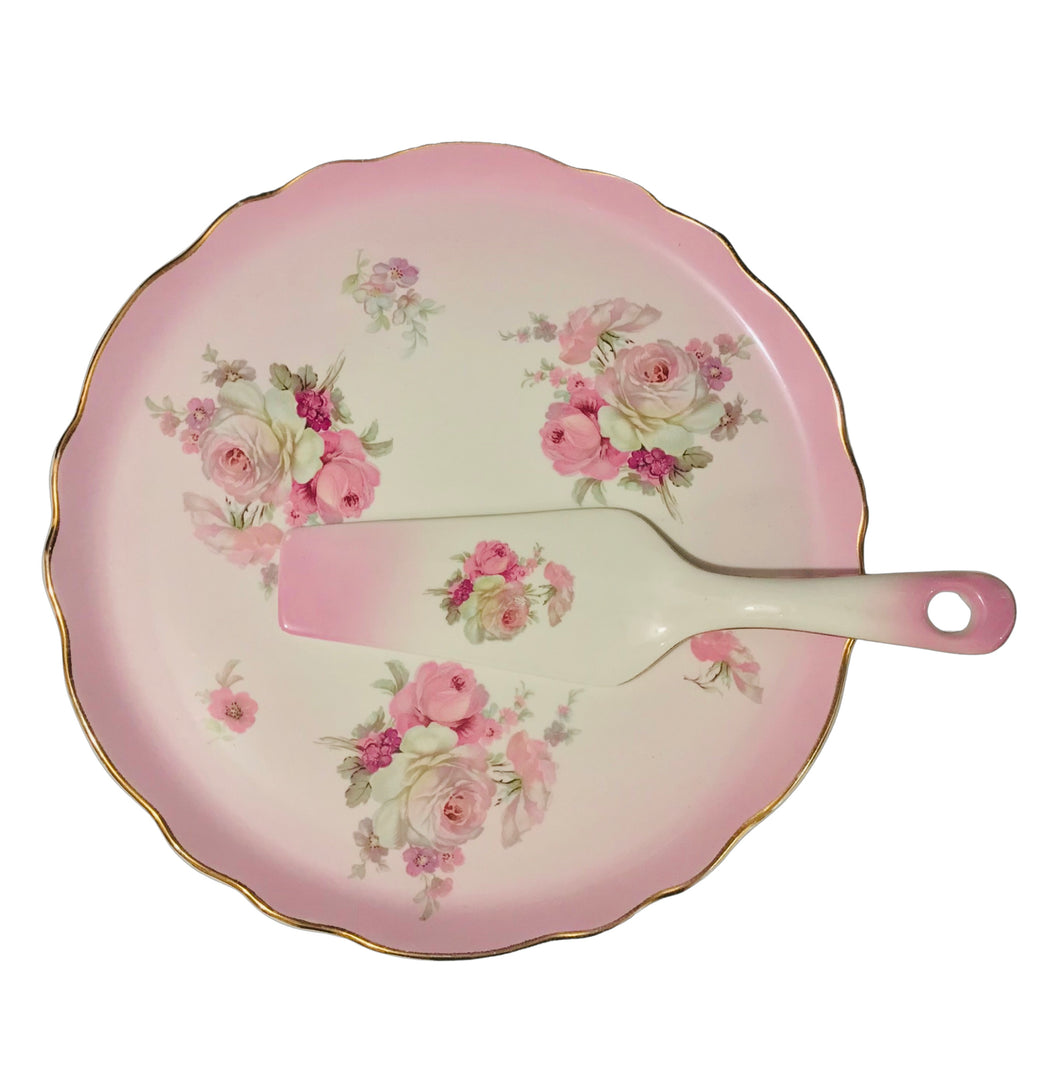 James Kent 10.25 Inch Cake Plate and Lifter