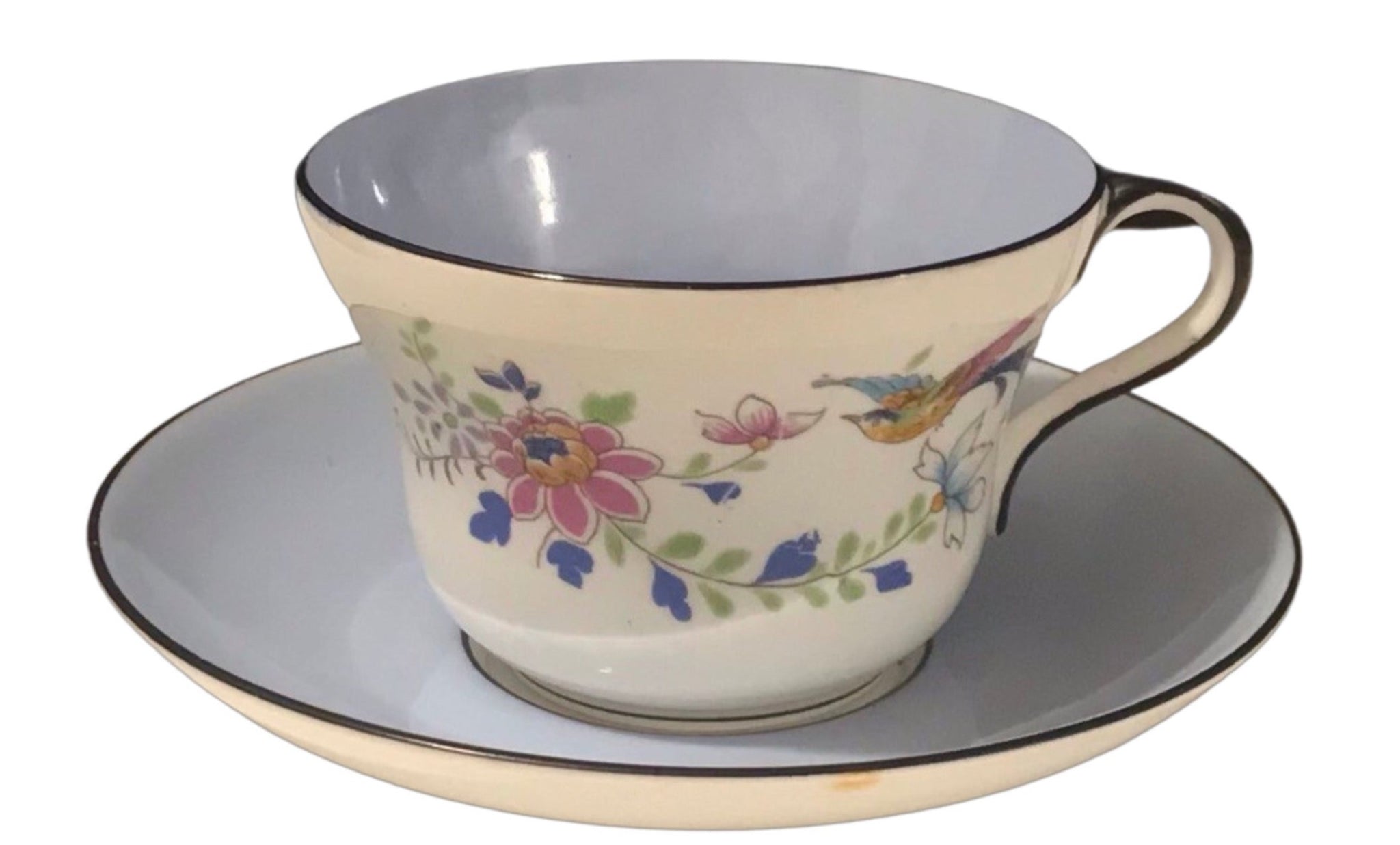 Pretty outlet Pink Addiction-Rare Black Star Paragon Teacup and Saucer