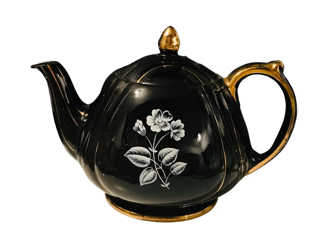 Rare 4 Cup Sadler Black Teapot