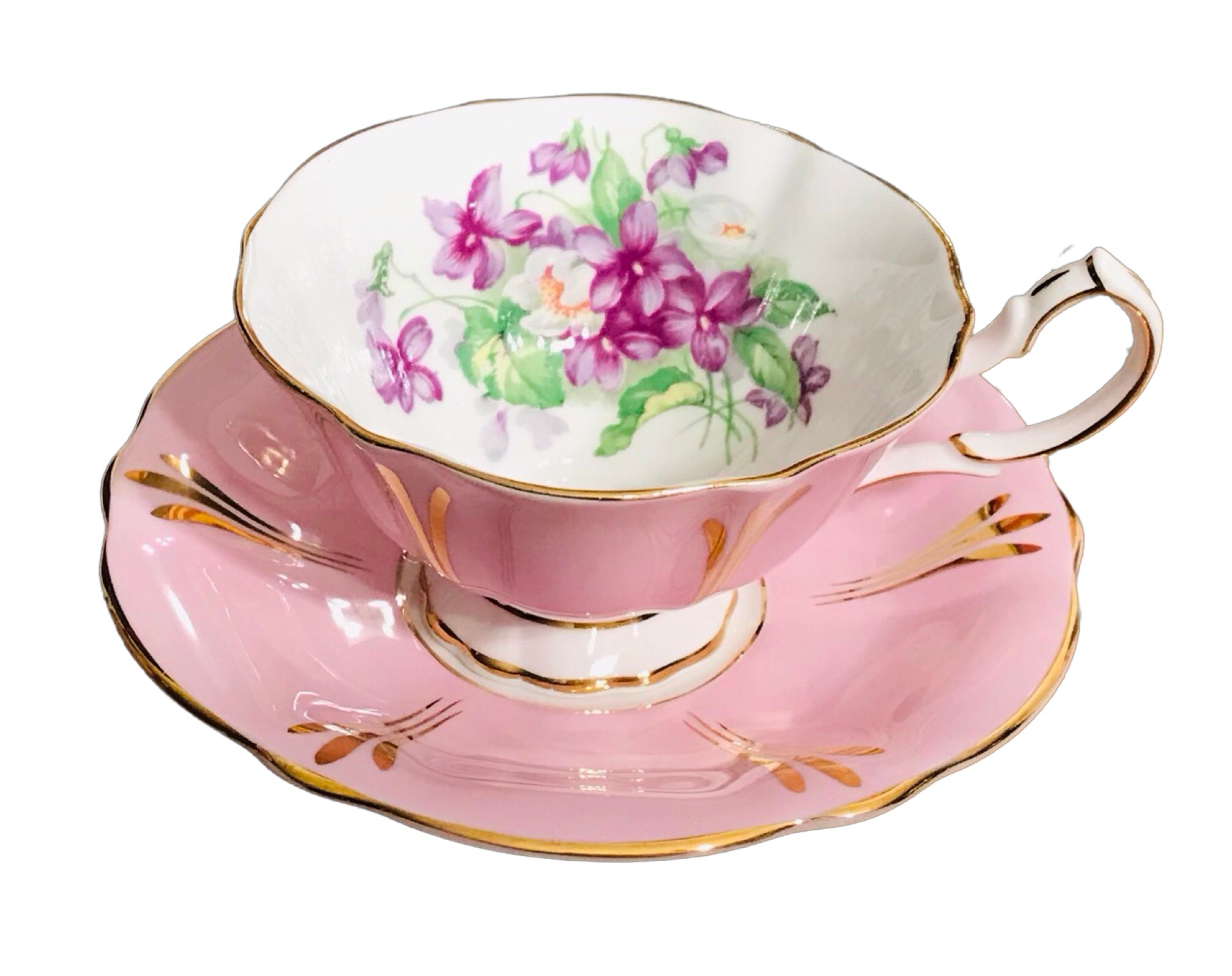 Rare Queen Anne PINK ROSE CUP & SAUCER buying