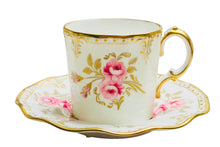 Load image into Gallery viewer, Rare Royal Crown Derby Royal Pinxton Roses Demitasse
