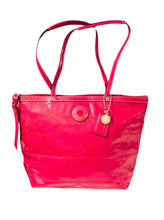 Load image into Gallery viewer, Pink Vintage Coach Patent Leather Handbag
