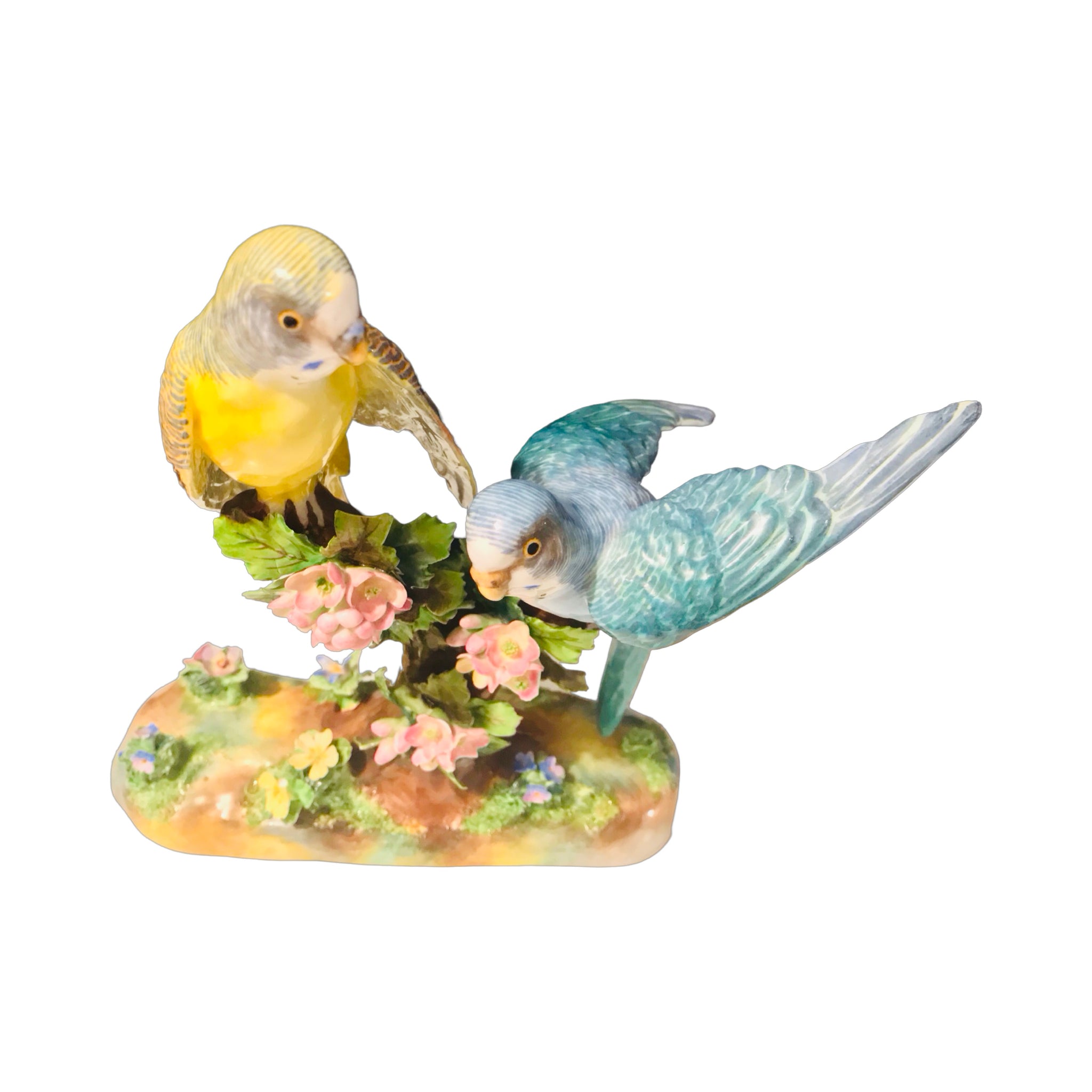 JT Jones Signed 8.5 Inch Crown Staffordshire Bird Figurine