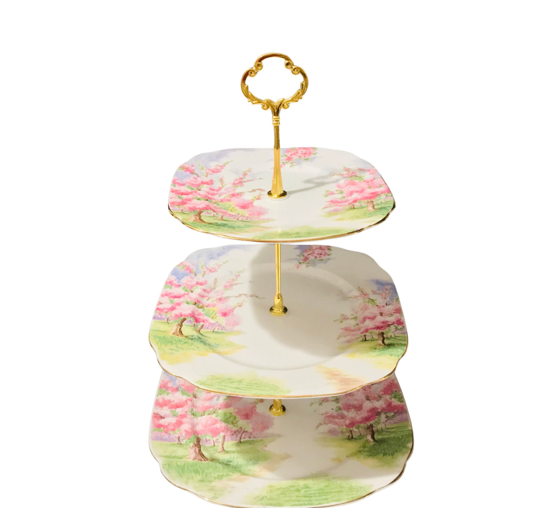 Royal Albert Blossom Time 3 Tiered Cake Stand