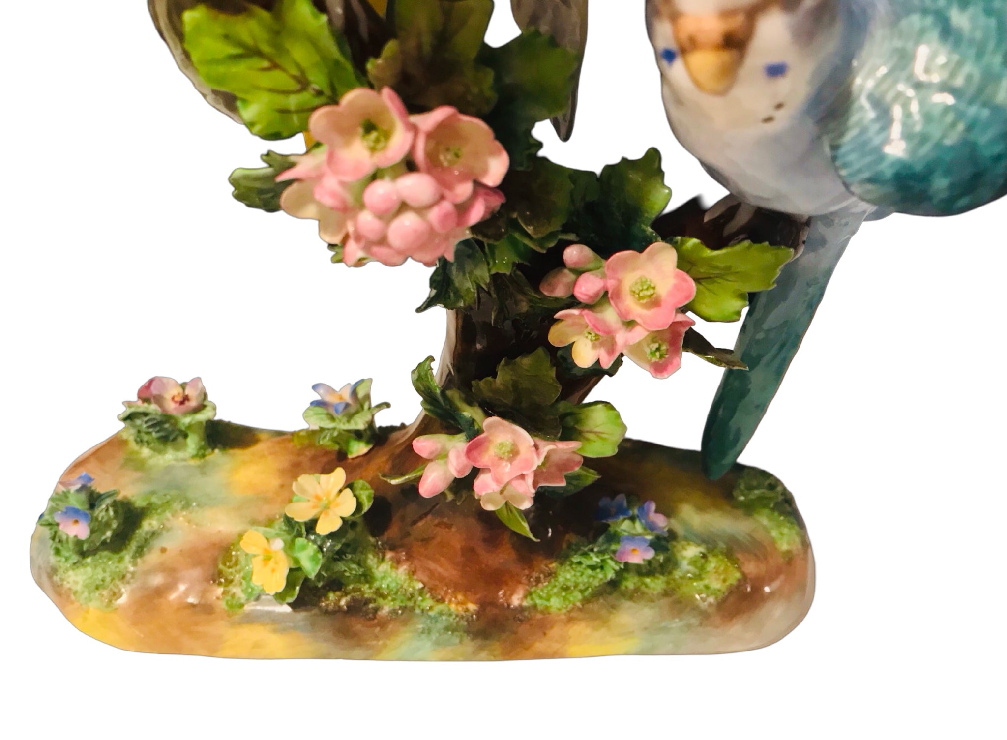 JT Jones Signed 8.5 Inch Crown Staffordshire Bird Figurine