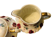Load image into Gallery viewer, Iridescent Hand Decorated Creamer &amp; Sugar Bowl England
