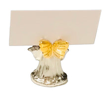 Load image into Gallery viewer, Set of 6 New in Box Silver and Gold Angel Placecard Holders
