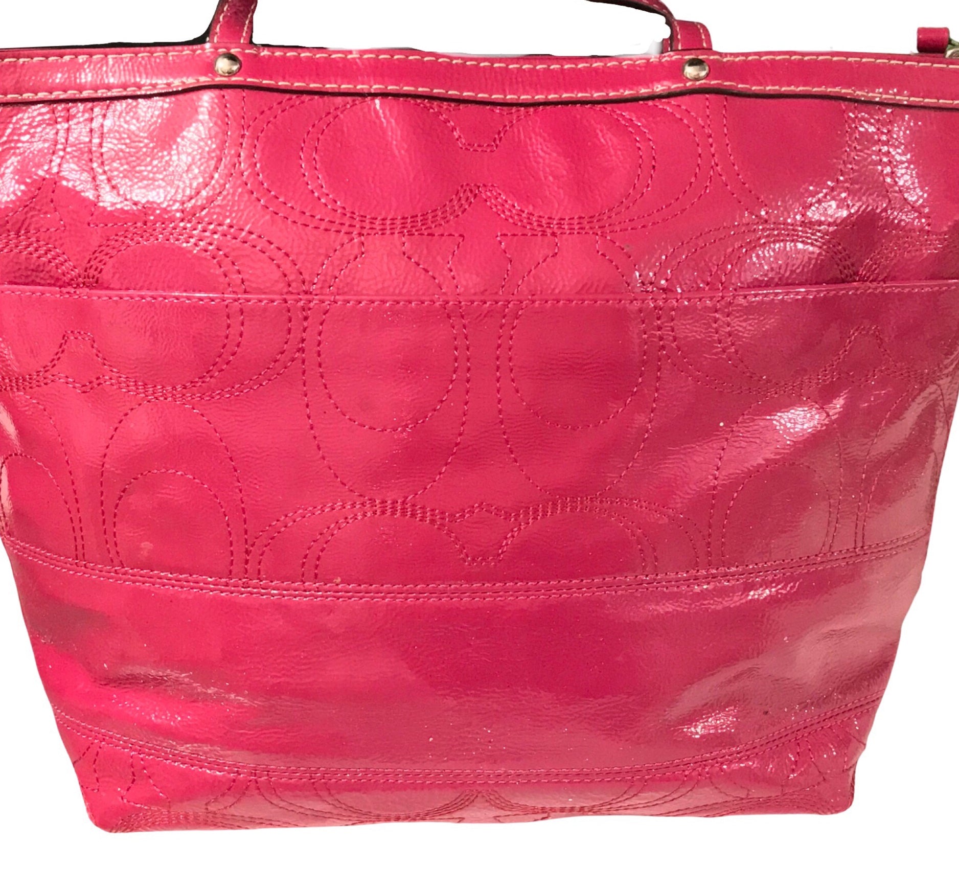 Pink Vintage Coach Patent Leather Handbag – PrettyPinkAddiction
