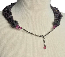 Load image into Gallery viewer, Purple Torsade Necklace
