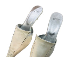 Load image into Gallery viewer, Jeanne Lottie Vintage White Mules European Size 40
