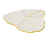 Load image into Gallery viewer, Copy of Pretty in Pink-and Gold-Hammersley Rose 3 Part Relish Dish
