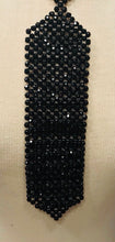 Load image into Gallery viewer, Vintage Black Beaded Tie Necklace
