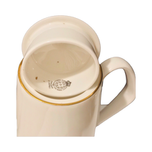 Load image into Gallery viewer, 5 Cup Royal Worcester Snow Coffee Pot Gold Trim
