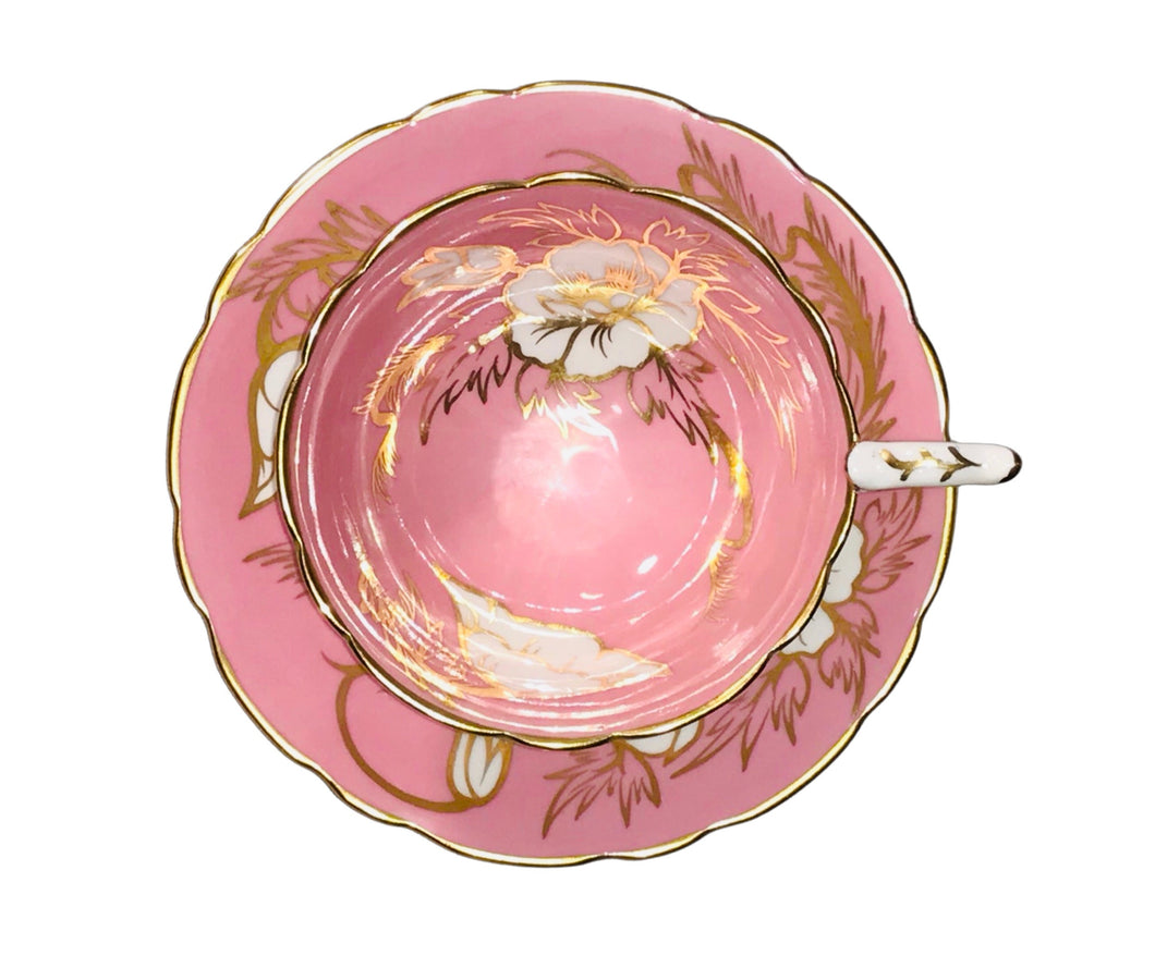 Royal Stafford Pink With White and Gold Floral