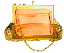 Load image into Gallery viewer, Gold Mesh Mother of Pearl Whiting and Davis Purse
