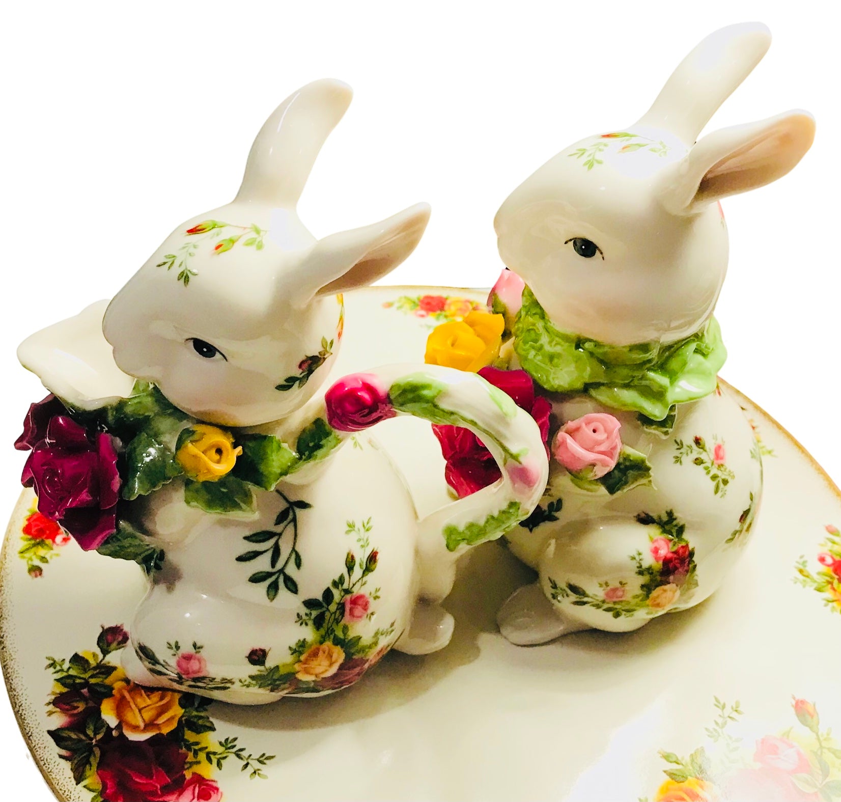 Reserved: Royal Albert Old Country Roses Rabbit Tea Set + Cork Trivet ...