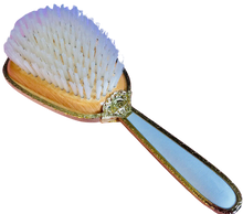 Load image into Gallery viewer, Needlepoint Hairbrush Gold Filigree
