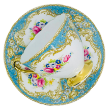 Load image into Gallery viewer, Rare Shelley Blue Regal Teacup and Saucer
