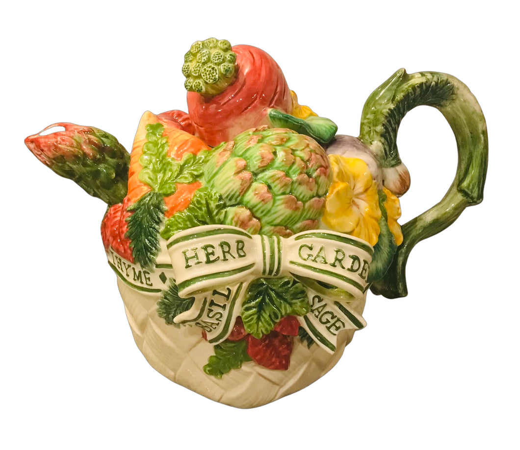 Fitz & Floyd Herb Garden Teapot 1996