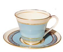 Load image into Gallery viewer, Blue Aynsley Teacup and Saucer
